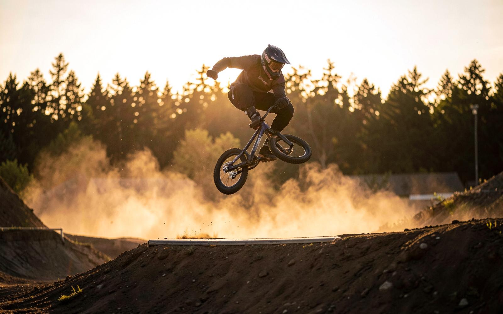BMX track gate and staging area on race day